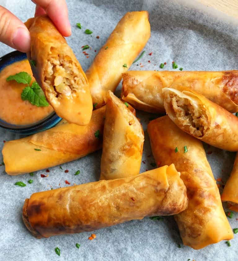 Crispy Cheeseburger Egg Rolls